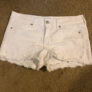 White Loft Denim Shorts